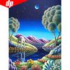 5D DIY Diamond Painting Moon Night Full Round Scenic Diamond Embroidery Cross Stitch