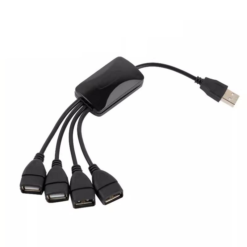 1 шт. Удлинительный кабель USB 2.0 для передачи данных 1 штекер на 4 гнезда USB-хаб Разветвитель Удлинительный кабель Розетка адаптера питания
