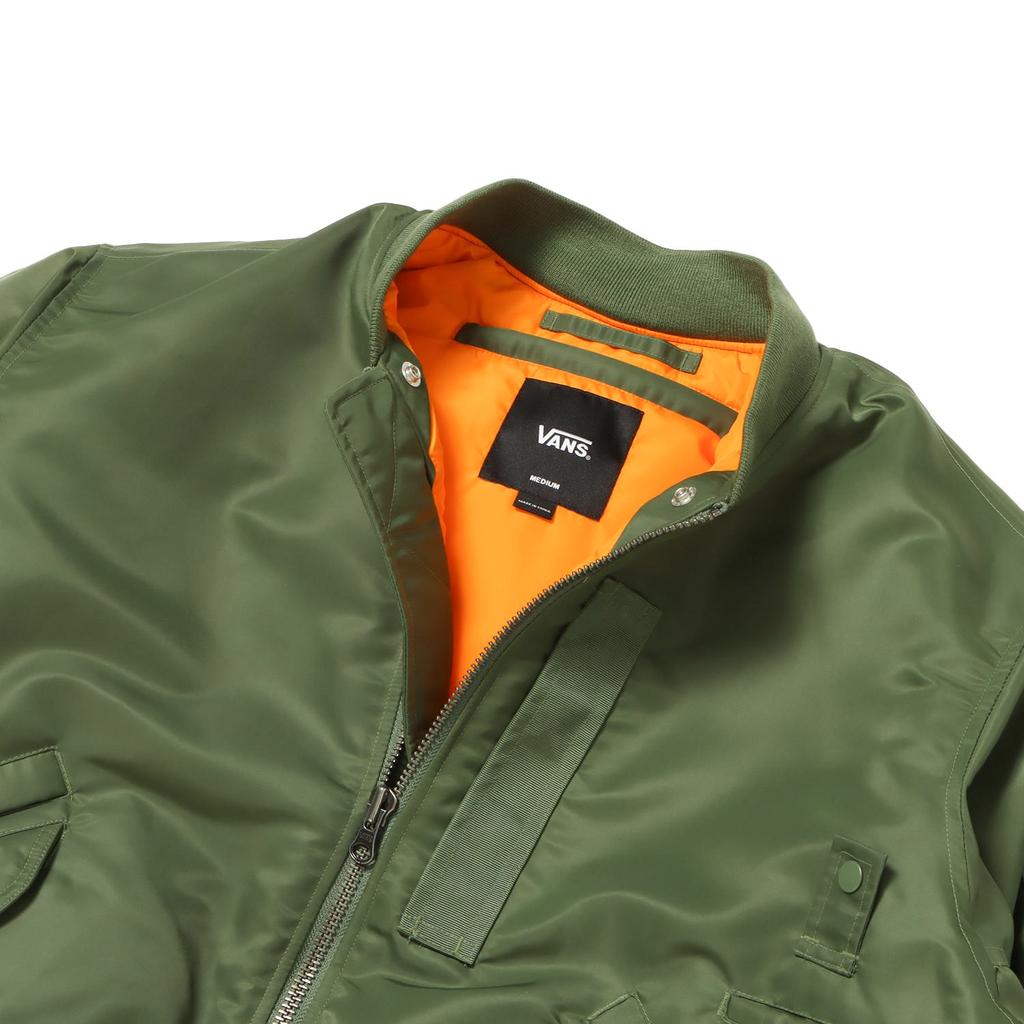 Vans Tokyo Design Collective Mte Ma-1 Fw24 Модная куртка пилота без застежки с длинным рукавом Унисекс куртка Бронзово-зеленый VN000FSKZY4