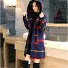Женская модная куртка в клетку с длинными рукавами и пуговицами, шерстяное пальто с карманом