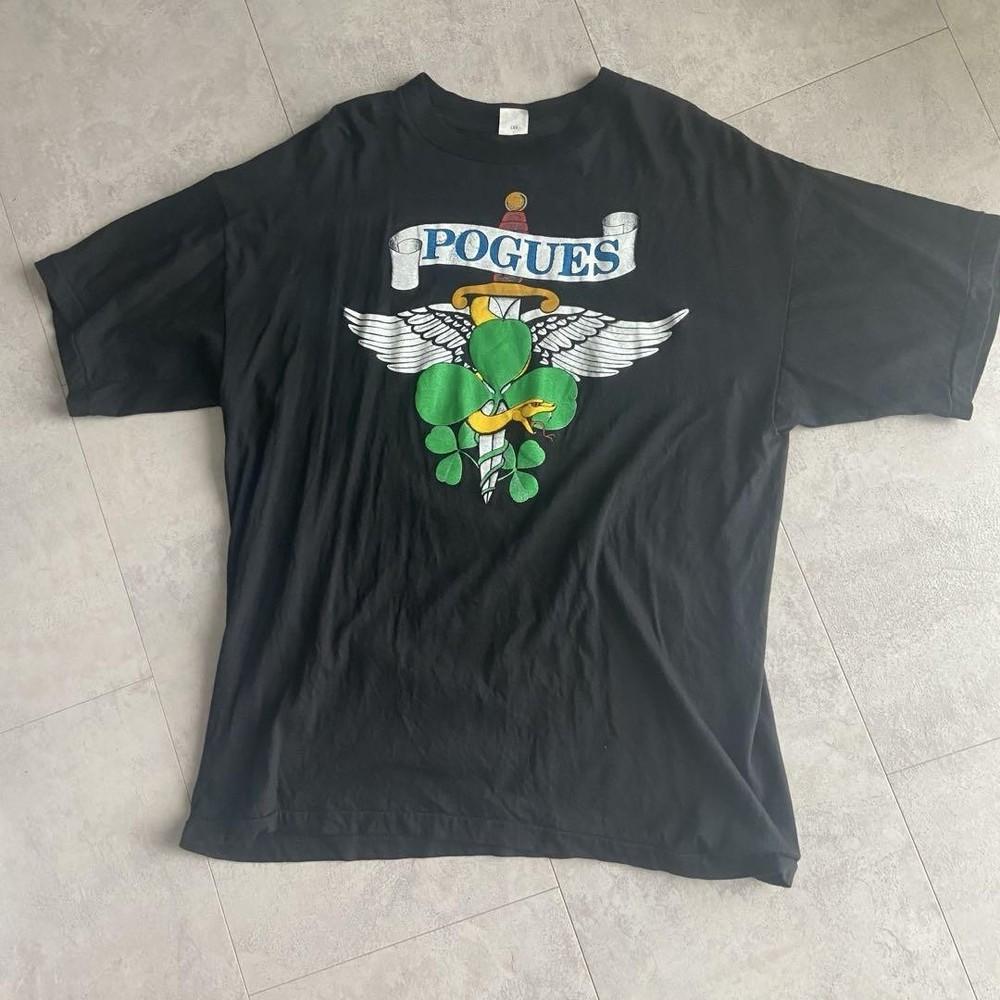 Винтажная Хлопковая Футболка Группы The Pogues Унисекс Концертная S до 5XL CM589 Унисекс Футболка