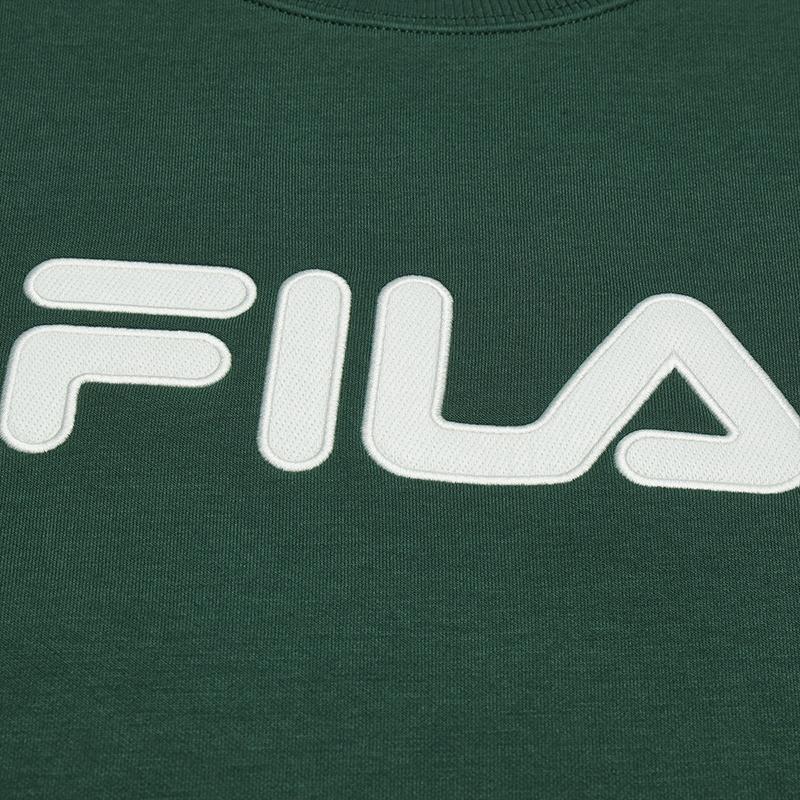 FILA ORIGINALE Pullover Fleece Lined Fashion Classic And Versatile Soft And Comfortable Thermal Loose Fit Sweatshirt Unisex F51U549202F-GN