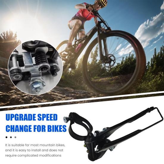 Universal Bike 3 Speed Change Front Derailleur Easy To Install MTB Mountain Bike Thumb Gear Shift Lever Bicycle Accessory