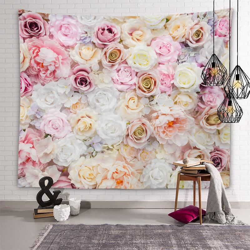 Цветок Эстетический гобелен Закат Цветок Вид на поле Гобелен Цветочный настенный художественный гобелен Спальня Общежитие Украшение дома