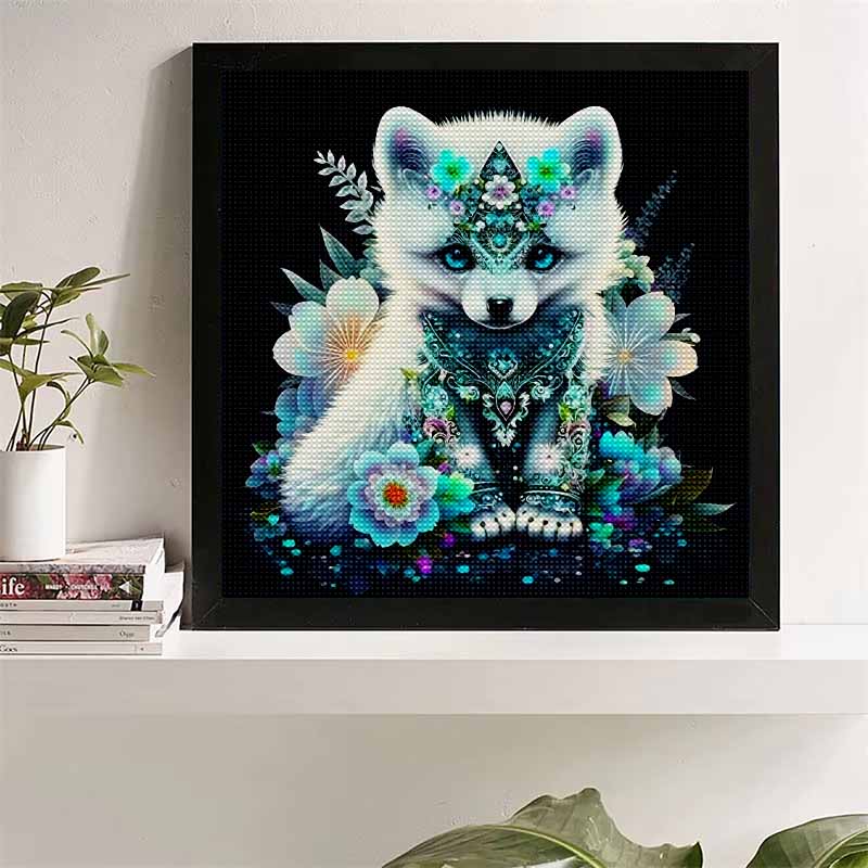 New Arrival 5D DIY Full Circle Diamond Painting "Little Fox Shape" Embroidery Cross Stitch Home Decor Gift