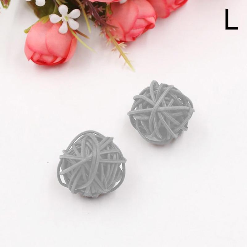 10 шт., DIY украшения, праздничный декор, поделки своими руками, 3 см, разноцветный мяч из ротанга, детские игрушки, украшения для дома