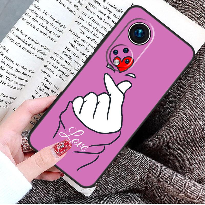 Чехол Kpop Пальцевое Сердце для Honor Magic 8 5 6 7 Lite Honor 200 400 Pro 50 70 90 X9d X9b X9c X9a X8c X8b Win RT