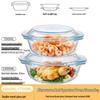 Стеклянная миска с крышкой, безопасная для использования в микроволновой печи