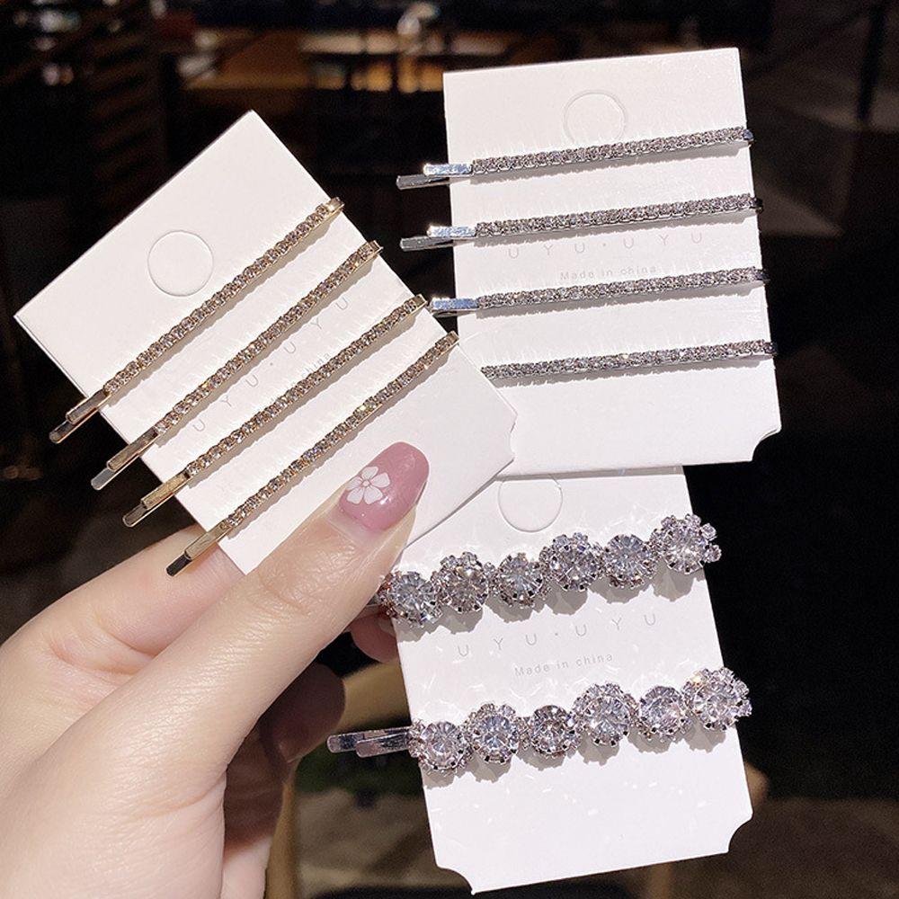 Hair Styling Diamondl Hairgrip Shining Crystal Barrettes Rhinestones Hairpins Hair Clips Set