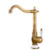European Style Gold Basin Faucet Chrome Hot and Cold Mixers Antique Wash Basin Faucet Taps The Basin 360 Rotating Faucet