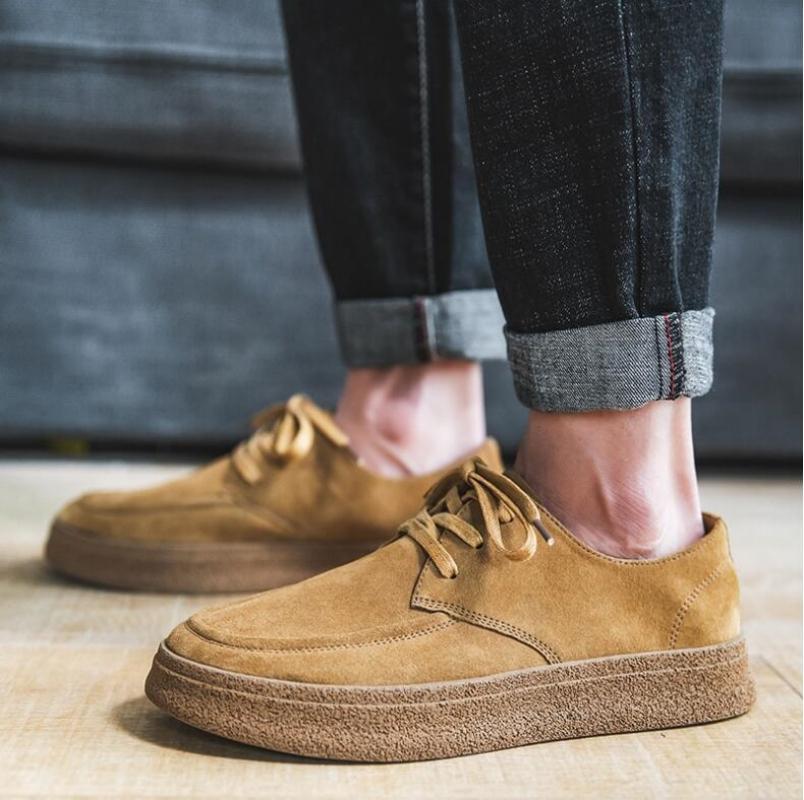 Весна 2024 года. Брендовые мужские повседневные туфли из натуральной замши на шнуровке. Мужские легкие удобные туфли на плоской подошве для вождения. Мужские оксфорды для активного отдыха.