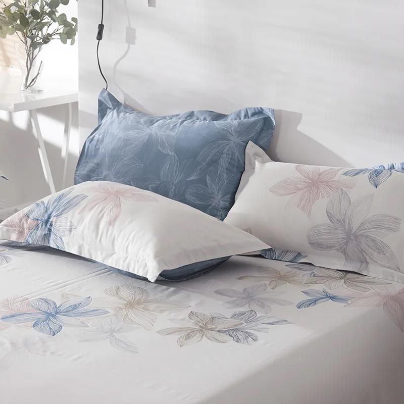 Наволочка из 100% хлопка, пара наволочек для двуспальной кровати, постельное белье, 48*74 см, пасторальный стиль