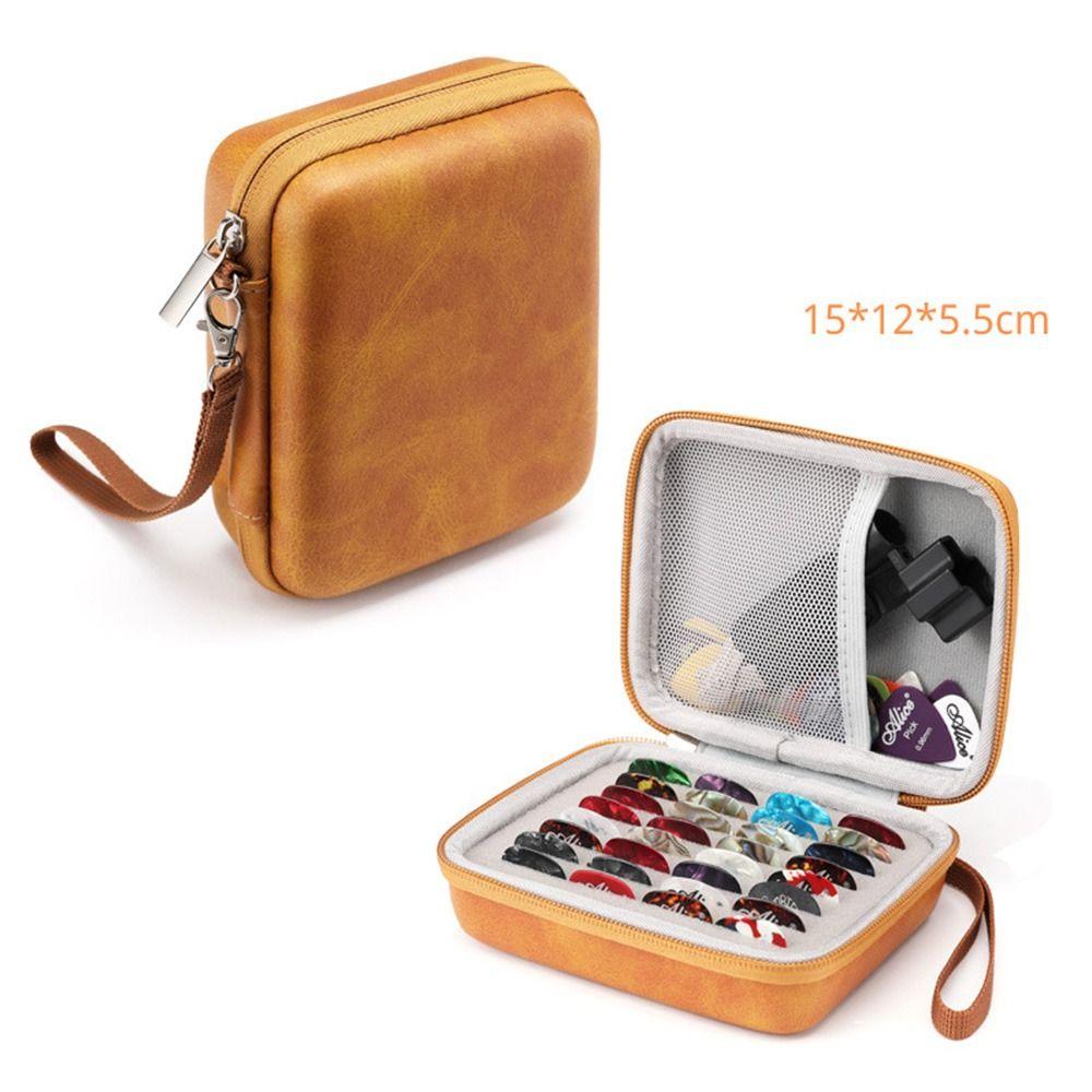 Storage Waterproof Leather Case Bag Plectrum Guitar Picks Storage Bag Guitar Pick Holder Bag