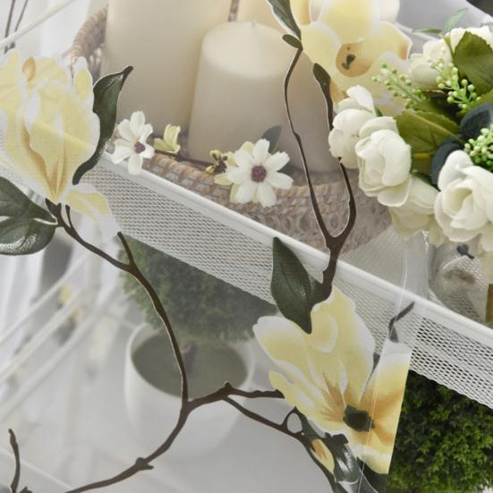 Римские цветочные шторы для кухни, тюль, прозрачная панель, занавеска для окна спальни