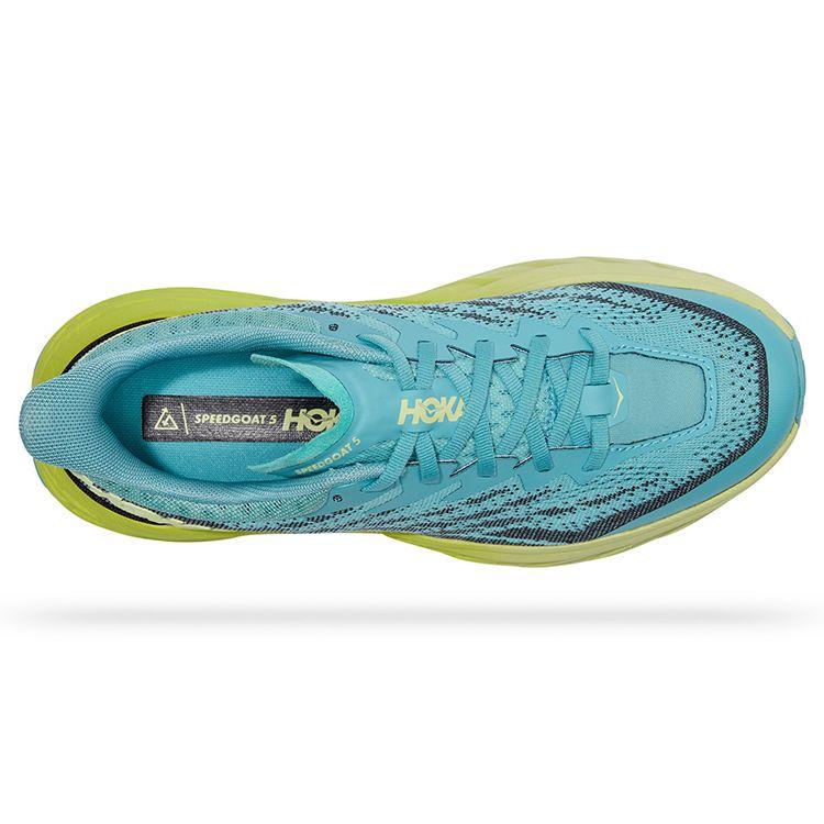 HOKA Speedgoat 5 Coastal Shade Green Glow Женские Кроссовки Синие 1123158-CSGG