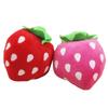 Dog Plush Squeaky Toy Cute Strawberry Fruit Shape Pet Plush Chew Toy for Teeth Grinding Relieve