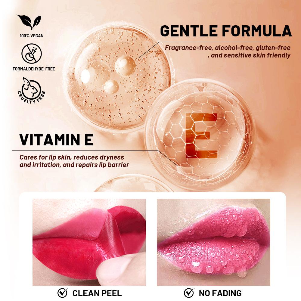 1 шт. отшелушивающий блеск для губ, долговечный водостойкий отрывной блеск для губ, красно-коричневый контур, натуральный матовый оттенок для губ, женская косметика