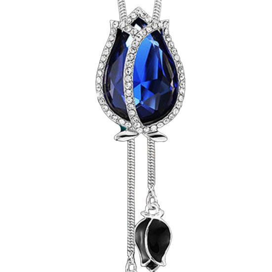 Цепочка на ключицу Гальваническое покрытие Стразы Два способа ношения Сердцевидный Высокий блеск Украшение для шеи Преобразить Роскошь Подвеска Четырехлистный клевер