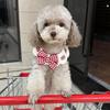 Easter Houndstooth Pet Bandana, soft breathable plaid bow scarf for cats, dogs and rabbits