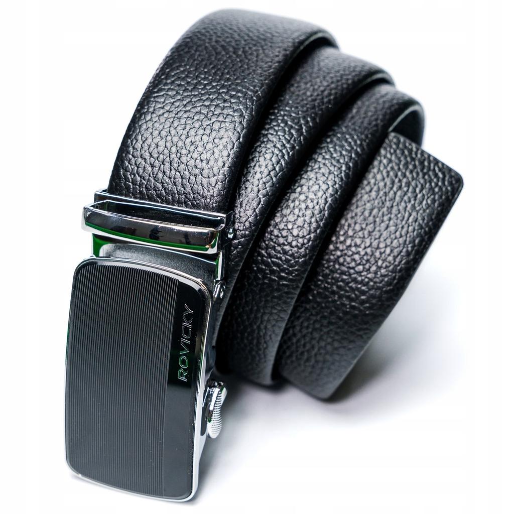 ROVICKY men's leather belt automatic buckle leather