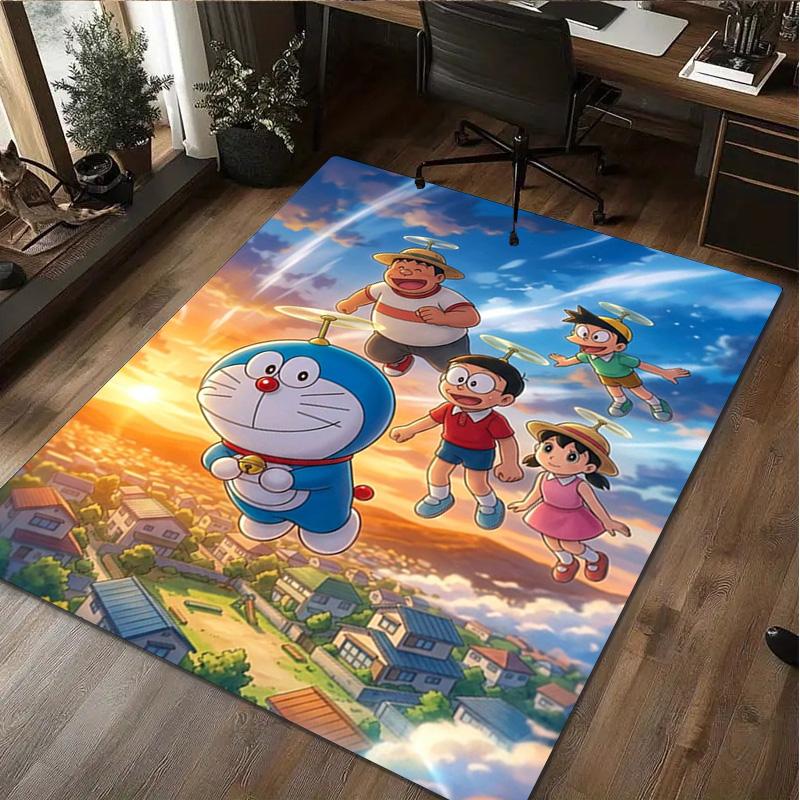 Doraemon Rug Carpet Office Decorative Carpet For Living Room Bedroom Door Mat Floor Rug Computer Chair Area Rug