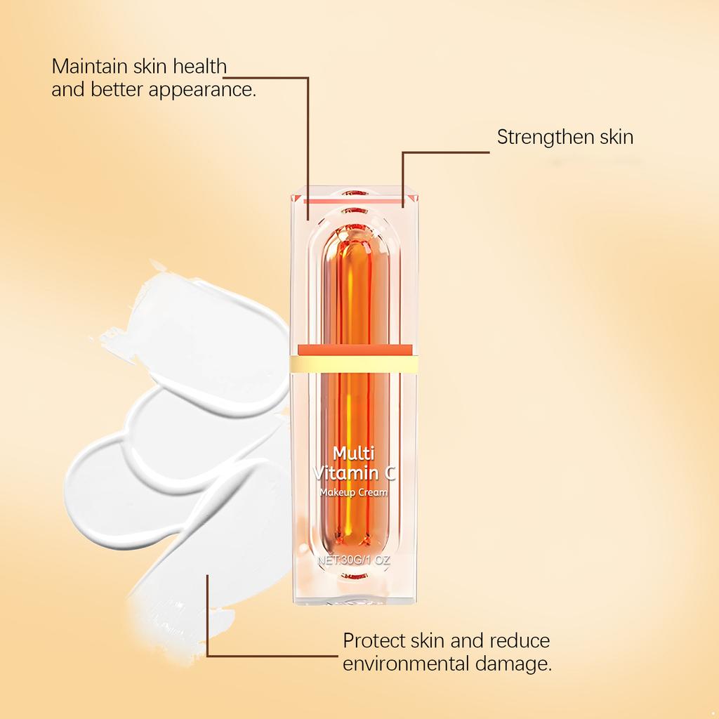 Женщины Девушки Гладкая Текстура Увлажняющий Длительный Увлажняющий Витамин С Тонизирующий Натуральный Макияж Крем Для Ухода За Лицом