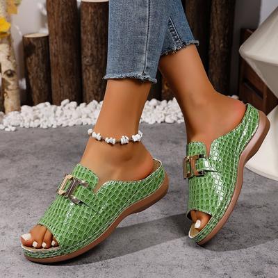 Лето 2025 Новые женские тапочки Повседневные сандалии на плоской подошве Тренд 2025 Обувь с ремешком через пятку Женские спортивные тапочки на платформе и танкетке Шлепанцы Женские