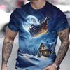 Hot Sell Christmas T-Shirt For Men 3d Snowman Printed Men'S Clothing Street Designer Short Sleeve Tshirts Daily Casual Tops Tees