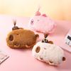 Novelty Capybara Stationery Bag Pen Holder Plush Pen Case Capybara Pencil Bag Desktop Organizer