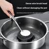 Stainless Steel Pot Brush with Handle Household Pot Washing Artifact Does Not Hurt the Pot Kitchen Special Cleaning Brush 9