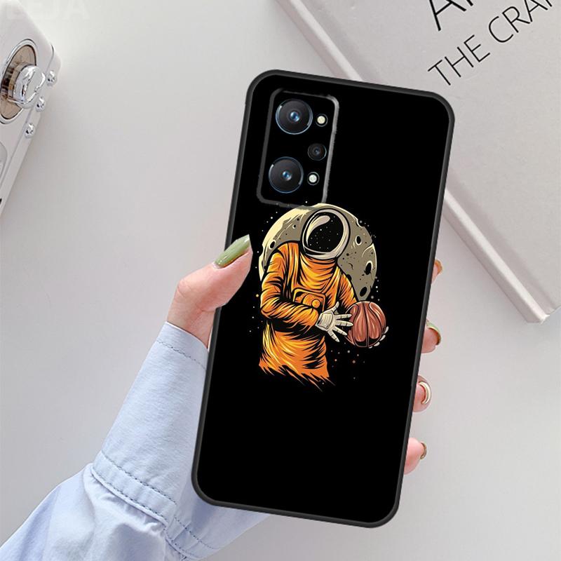 Чехол Космический Данк Астронавта для Realme C61 C75 C55 C51 C21Y C25S C67 C53 13 12 10 11 14 Pro Plus GT 6T 6 5 GT7 Pro