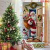 Christmas Hanging Flag Santa Claus Door Banner Christmas Decoration For Home 2025 Xmas Ornament Navidad Natal New Year Gift 2026