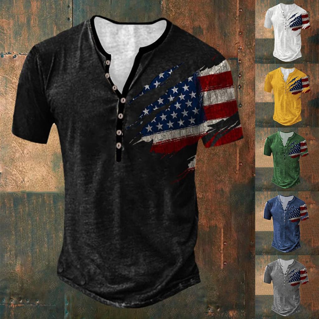 Men's Short Sleeve Graphic And Embroidered Fashion T-Shirt Spring And Summer Short Sleeve Printed