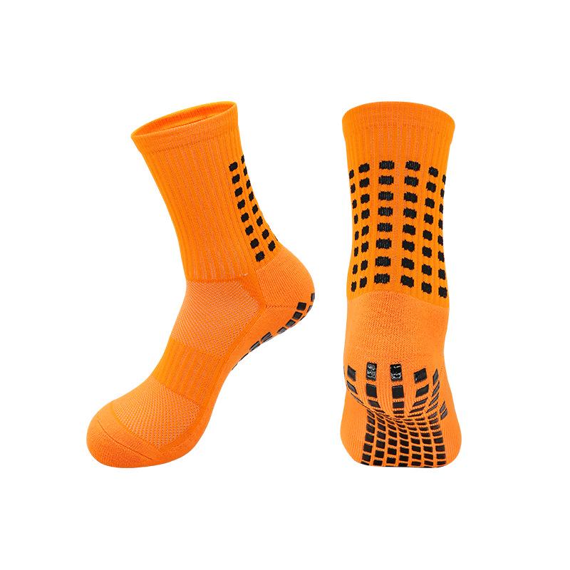 «Взрослые противоскользящие дышащие футбольные носки средней длины для тренировок с махровой подошвой»