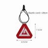 PU Leather Triangle Reflective Pendant Reflective Safety Warning Pendant  Bicycle Accessories