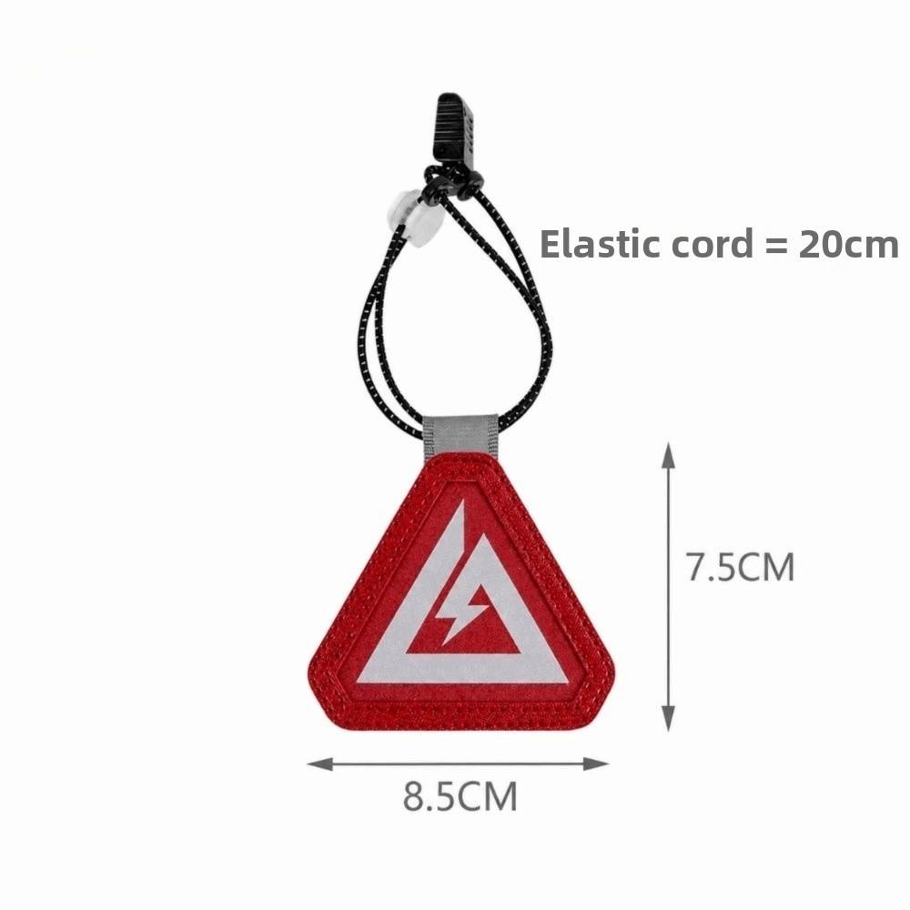 PU Leather Triangle Reflective Pendant Reflective Safety Warning Pendant Bicycle Accessories