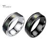 Обручальное кольцо из титановой стали, интеллектуальное кольцо с датчиком температуры тела, кольцо для личного здоровья, мужчины и женщины