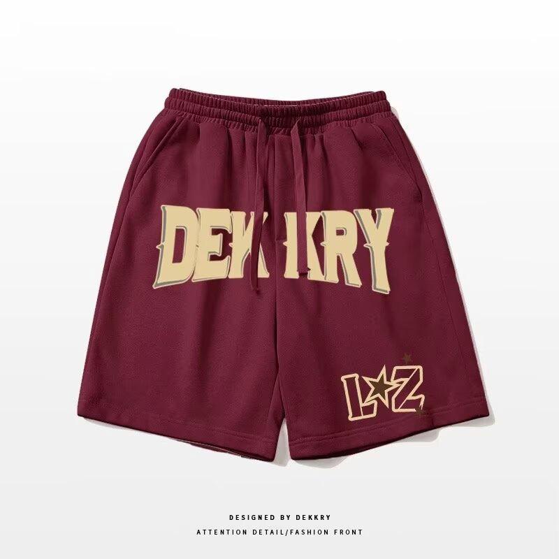 Мужские американские хип-хоп баскетбольные шорты: Трендовый, Свободный крой, Прямые штанины, Летний стиль с пятью карманами