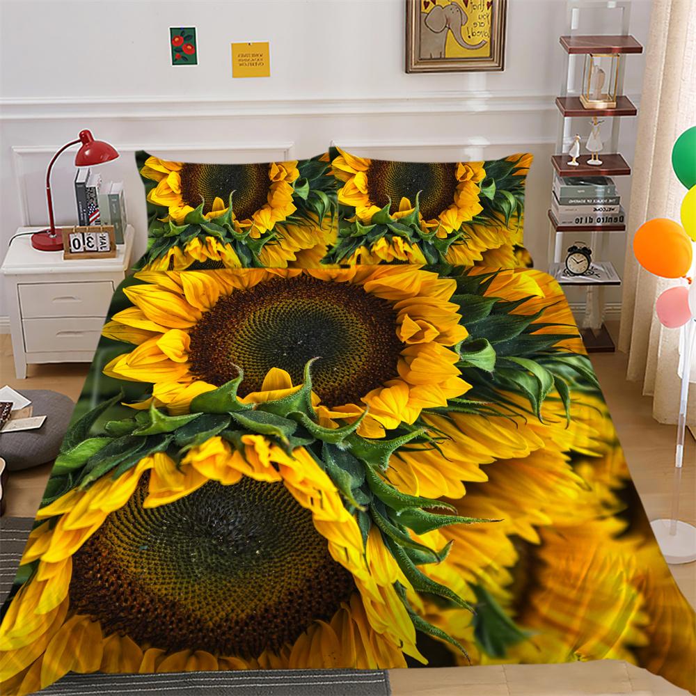 Комплект постельного белья с цветочным принтом, двойной размер, полиэстеровые покрывала, модное высококлассное домашнее постельное белье