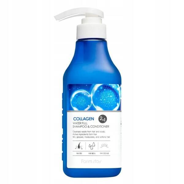 Farmstay Szampon Z Odżywką 2W1 Collagen 530Ml