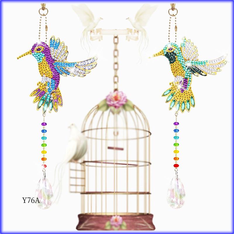 Хорошо-6 штук Ветряной спиннер DIY Раскрашивание Музыка ветра Двусторонняя краска Подвесное украшение для сада (Пчелы + Насекомые + Птицы)