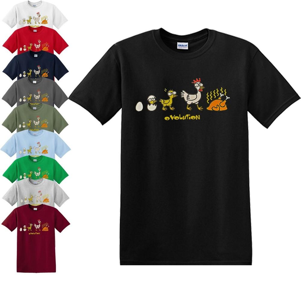 OVOLUTION FUNNY T-shirt Chicken Chick Evolution Joke Party Fun Gift T-shirt Top