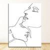 Posters And Prints Wall Pictures For Living Room Decor Abstract Line Drawing Love Kiss Sexy Girl Wall Art Canvas Painting Nordic