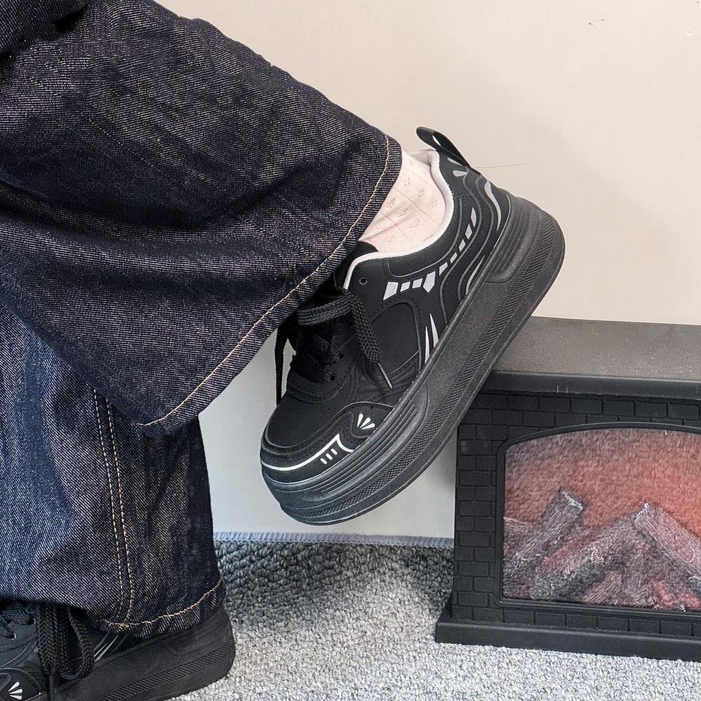 Супермягкие толстоподошвенные серебристые универсальные повседневные осенние кожаные дышащие модные износостойкие туфли на платформе-маффин женские