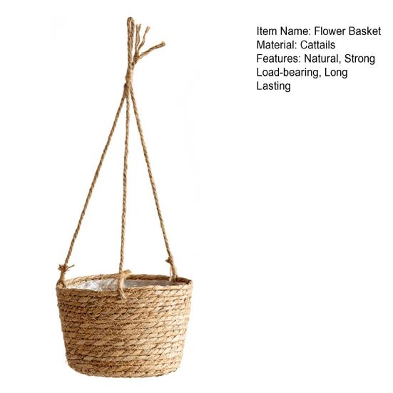 Несущая тканая ручная работа для использования в помещении и на открытом воздухе, подвесной держатель для цветочного горшка, домашний декор