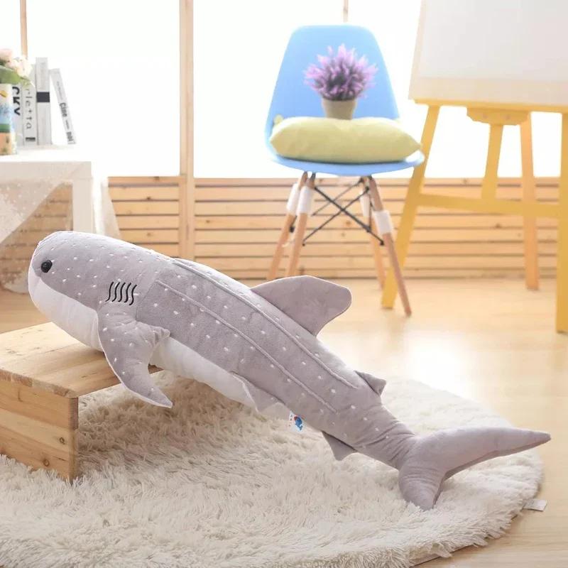 Large Whale Shark Body Pillow Creative Fish Sofa Decorative Body Plush Pillow Giant Whale Shark Back Suffed Cushion Sofa Decor