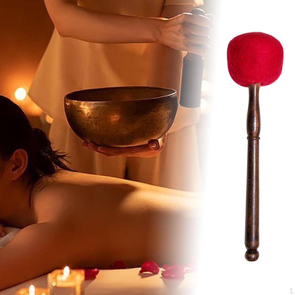Bowl Mallet Tibetan Wooden Sound Stick for Meditation, Yoga, Relaxation, Hammer