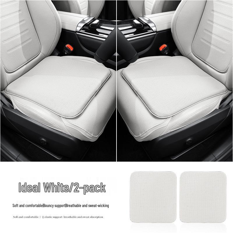 Дышащая наппа кожа Подушка для автомобильного сиденья - Нескользящая, Универсальная посадка для всех сезонов