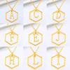 Simple and Stylish English Alphabet Small Fresh K Gold Titanium Steel Necklace Women's Accessories Geometric Collarbone Chain