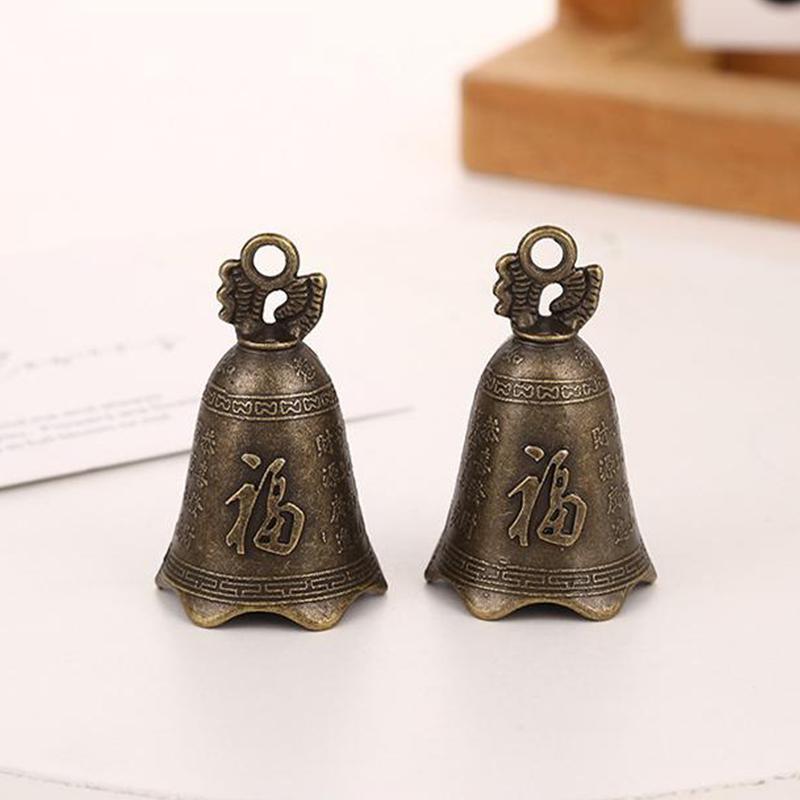 Metal Guanyin Ornaments Decorative Ancient Bronze Bell Men'S Car Old Retro Pendant Personality Fortune Wind Chime Ornaments